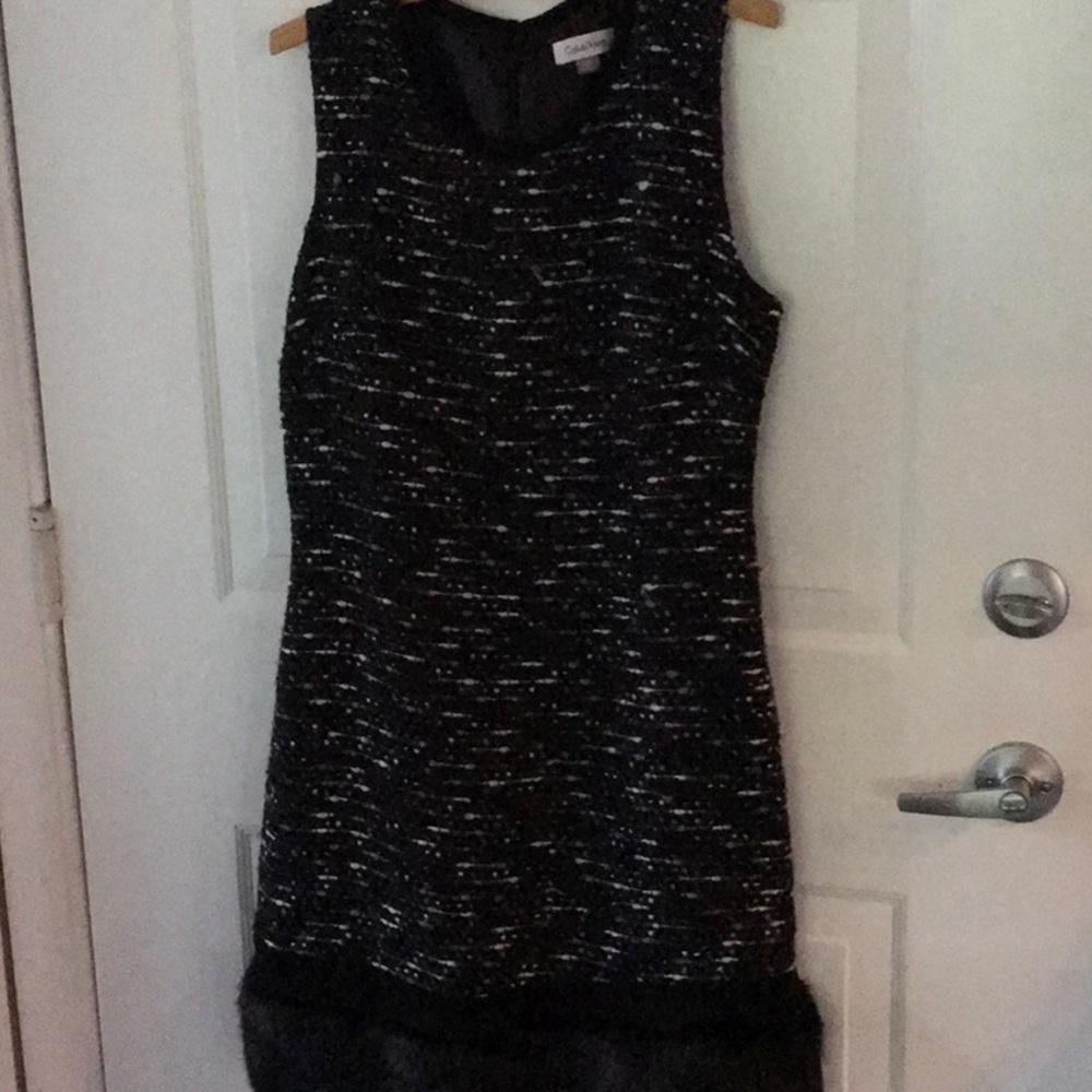 Calvin Klein faux fur bottom dress size 10